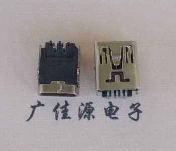 大朗镇MINI USB前两脚插座 90度卧式 端子DIP针脚定义