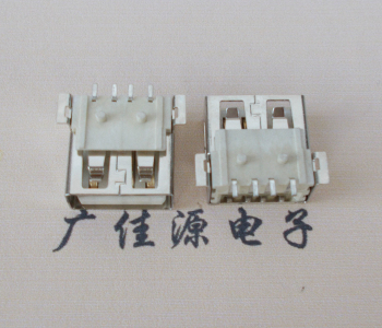 大朗镇USB AF方形脚 贴片母座 1.0/1.2柱子直边接口
