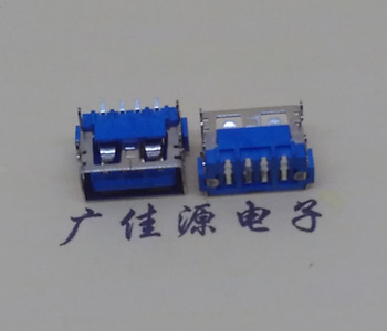 大朗镇AF短体10.0接口 蓝色胶芯 直边4pin端子SMT