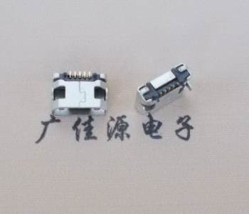 大朗镇迈克小型 USB连接器 平口5p插座 有柱带焊盘