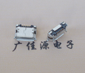 大朗镇Micro USB 5pin接口 固定脚距6.4插板有柱卷边
