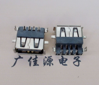 大朗镇AF USB母座90度 DIP沉板3.9/4.9 耐高温有卷边