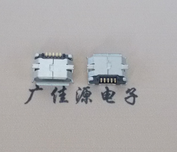 大朗镇MICRO USB 5Pin母座 贴板封装接口 卷边镀雾锡