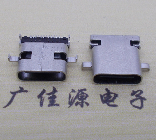 大朗镇卧式type-c24p母座沉板1.1mm前插后贴连接器
