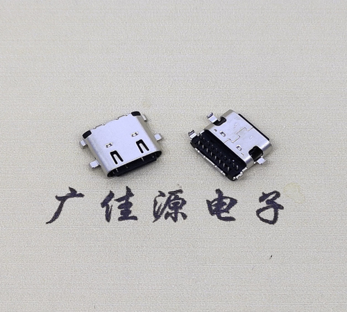 大朗镇type c16pin沉板接口.双排插板母座.16p端子镀金30U