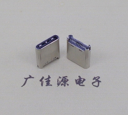大朗镇TYPE-C公头24P夹0.7mm厚度PCB板 外壳铆压和拉伸两种款式 可高数据传输和快速充电音频等功能